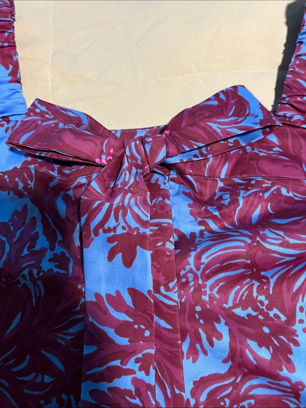 Lilly Pulitzer Blue Top with Purple Floral Print